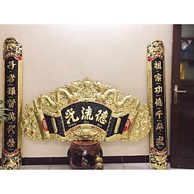 bộ cuốn thư 1m35 , bộ đại tự 1m35 ,Đức Lưu Quang bằng đồng