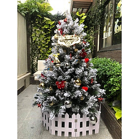 Cây thông noel 3 loại lá phủ tuyết cao 120cm - Tán dày và đẹp, cây thông chắc chắn và dể tháo lắp