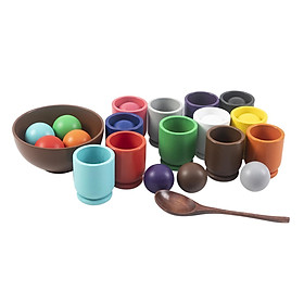 Matching Sorting Balls in Cups Color Sorting Game Board Game for Kids Baby