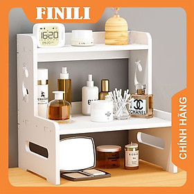 Mua Kệ Mỹ phẩm   kệ để để đồ trang điểm để bàn màu trắng  kệ bàn phấn mini siêu xinh dễ lắp TFH65