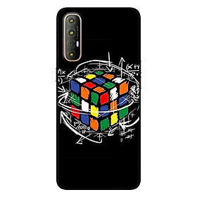 Ốp lưng dành cho Oppo Reno 3 Pro mẫu Rubik Toán Học
