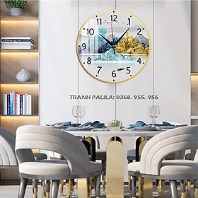 Mua Tranh Đồng Hồ Decor Không Gian Hiện Đại Giá Rẻ - Đồng Hồ Pha Lê Tròn Họa Tiết Phong Cảnh Thiên Nhiên Nghệ Thuật