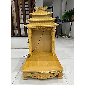 Mua bàn thờ thần tài gỗ pơmu 48cm