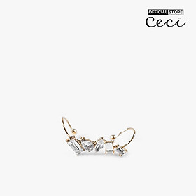 CECI - Khuyên tai nữ treo vành dáng dài đính đá sang trọng CC1-04000068