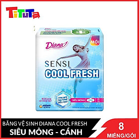 Băng Vệ Sinh Diana Cool Fresh Siêu Mỏng (Gói 8 Miếng)