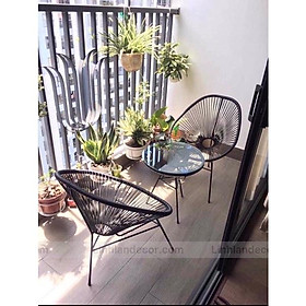 Mua Bộ bàn ghế thư giãn Acapulco (bàn ghế ban công/bàn ghế cafe sân vườn/ bàn ghế mây nhựa)