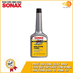 Phụ gia vệ sinh hệ thống dầu diesel toàn diện Sonax 518100 250ml - làm sạch động cơ, loại bỏ tạp chất, muội than, bôi trơn và bảo vệ động cơ
