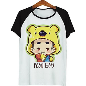 Áo thun tay màu Cậu bé gấu Pooh ATCP162