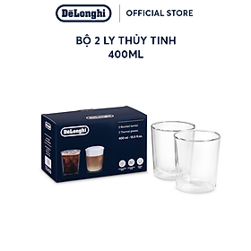 [Hàng chính hãng] Bộ 2 ly thủy tinh DeLonghi (400ml)