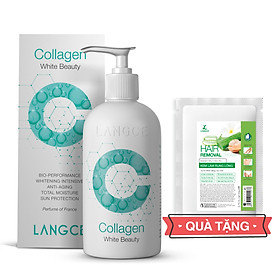 Collagen Trắng Da Toàn Thân 7 Ngày 250ml TẶNG Kem Làm Rụng Lông Trắng Da 20ml LANGCE