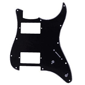 Black Pickguard 2Ply 11 Holes Scratch Plate Guitar Pickguard DIY Replacement