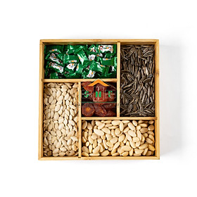 Mua Khay Đựng Mứt Bằng Gỗ Tre Tự  Hộp Mứt Bánh Chưng 2023 MỚI- SNF Bamboo and Craft