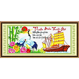Tranh thêu chữ thập Thuận buồm xuôi gió AL51418, tranh thêu thường