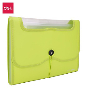 Cặp Tài Liệu A4 7P Deli, Xanh, Xanh Lá, Đỏ, Cam - 1 Cái E38127