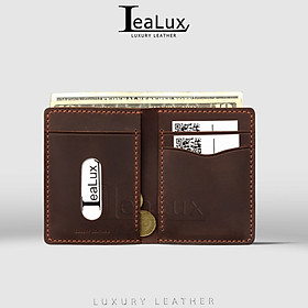 Ví Đứng Mini Da Sáp Handmade LEALUX Mini Handmade 5