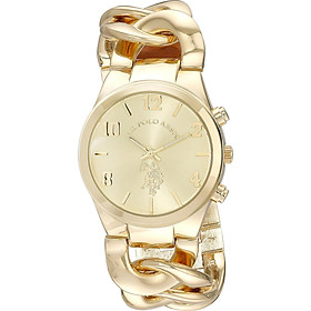 U.S. Polo Assn. Women's USC40069 Gold-Tone Link Bracelet Watch