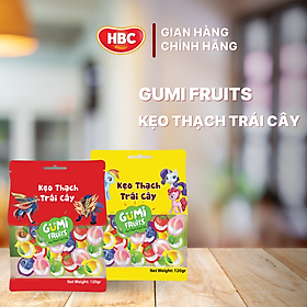 Kẹo Thạch Trái Cây Gumi - HBC Foods - 120Gr Túi - Hàng chính hãng