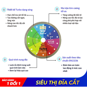 Mua LƯỠI CẮT ĐA NĂNG KINGTOM SẮC MÀU 180 CHUYÊN CẮT ĐÁ GRANITE  MARBLE  THẠCH ANH – LCDNKT-180M