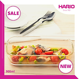 Hộp Thủy Tinh Chịu Nhiệt Hario 900ml 23.8x21.5cm KSTL-90-TW (Dùng Được Lò Viba, Lò Nướng)