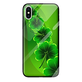 Ốp kính cho iPhone X NỀN XANH LÁ 4 - Hàng chính hãng