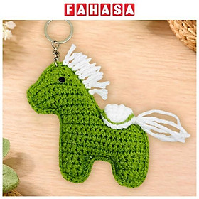 Móc Khoá Len Ngựa Pony - Màu Xanh Lá