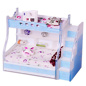 1/12 Children Bunk Bed Furniture Dollhouse Bedroom Kids Pretend Play Toy #3