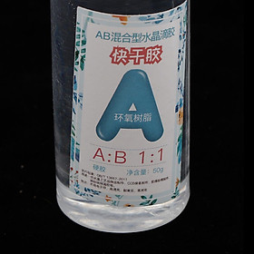 2 bottles AB clear crystal epoxy resin glue 100g for DIY Crafts