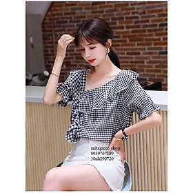 Nh290720-ÁO KIỂU PHỐI SỌC DỄ THƯƠNG