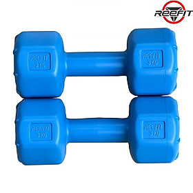 Bộ 2 Tạ Tay Nhựa Bát Giác 3kg REEFIT (2 tạ 3kg, tổng 6kg)