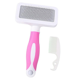 Dog Brush Deshedding Long Hairs Non Slip Handle Hair Brush Undercoat Dirt green