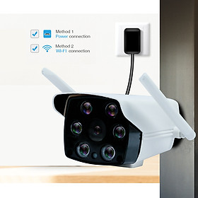 Camera IP Quan Sát Ngoài Trời CareCam 23DK200 2.0Mpx Cố Định Gồm 2 Đèn Hồng Ngoại, 4 Đèn Trắng - Hỗ Trợ Đàm Thoại 2 Chiều - Hú Báo Động - 2 Râu Bắt Wifi Cực Khỏe Nhập Khẩu