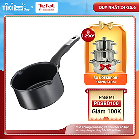 Nồi cán dài/ quánh Tefal Unlimited G2552802 16cm - Chống dính, báo nhiệt thông minh - Hàng chính hãng