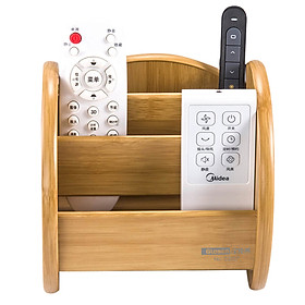 Jinlongxing (Glosen) C2032 multi-functional wooden pen holder multi-layer drawer office pen holder cosmetics remote control storage finishing pen
