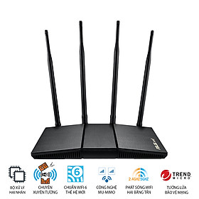 Router Wifi 6 Asus RT-AX1800HP MU-MIMO AiMesh AX1800Mbps Xuyên tường -