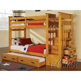 Mua Giường 3 Tầng Ali Gỗ Tự Nhiên- Vàng