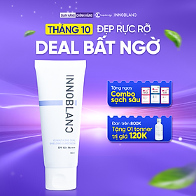 Kem Chống Nắng Vật Lý – Hóa Học Kết Hợp, Dưỡng Ẩm & Chống Oxy Hóa | Innoblanc – Guaiazulene Dual Shielding Sunscreen 60g |