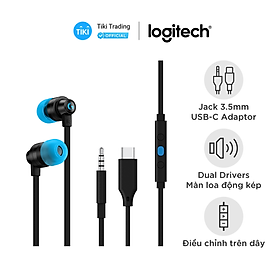 Tai nghe game in-ear Logitech G333 - màn loa động kép Dual Driver, độ bền cao, 3.5mm Aux, Mic và điều khiển trên dây - Màu