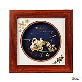 Mua Quà tặng Tranh Cung Bảo Bình dát vàng 24k ACT GOLD ISO 9001:2015