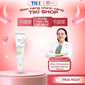 Kem dưỡng hỗ trợ giảm mụn chuyên sâu cho da mụn nhẹ đến trung bình Bioderma Sébium Kerato+ 30ml
