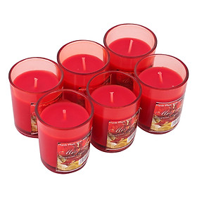 Hộp 6 Ly Nến Thơm Votives Hương Quả Lựu Miss Candle FtraMart NQM0413 (Đỏ)