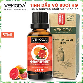 Tinh dầu Vỏ bưởi HG. Grapefruit Essential Oil 50ML. Tinh dầu xông phòng giúp kháng khuẩn, thanh lọc không khí, thư giãn, hỗ trợ giảm cân, chăm sóc da tóc. Tinh dầu thơm phòng cao cấp Vemoda