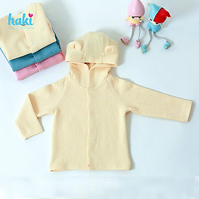 Áo khoác chần bông mũ tai gấu BB014 Haki