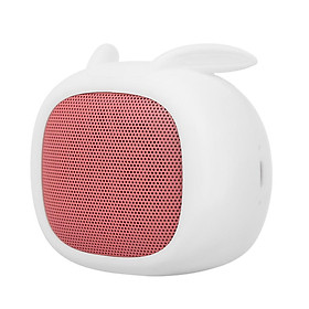 Loa Bluetooth nhỏ Smalody Hộp âm thanh di động dễ thương với khe cắm micrô TF Tương thích với iPhone-Màu trắng