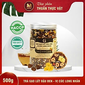 [Vị Cúc Long Nhãn] - Trà Gạo Lứt Đậu Đen GUfoods 500g - Thanh Nhiệt, Mát Gan, Cải Thiện Giấc Ngủ, Tốt Cho Tim Mạch, Giảm Cân, Eatclean, Healthy
