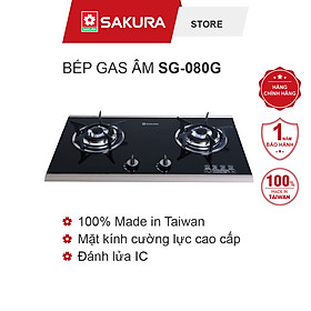 Mua Bếp Gas Âm SAKURA SG-080G (Made in Taiwan) Hàng Chính Hãng