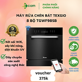 Máy Rửa Chén Bát Texgio 8 Bộ TGWF98SB-Hàng nhập khẩu nguyên chiếc