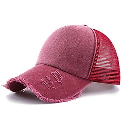 Lưới Mùa Hè Mũ Bóng Chày Ngoài Trời Thoáng Khí Miếng Vải Nam Nữ Rửa Sạch Cotton Nón Snapback Thời Trang Hip Hop Mũ Lưỡi Trai Color: pink Size: Adjustable