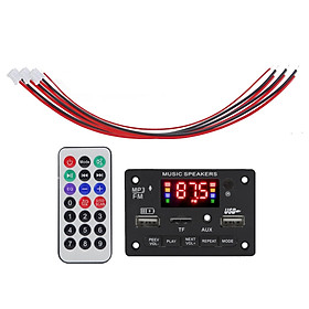 Car Bluetooth MP3 Player  Board Remote Control 12V AUX for Speaker