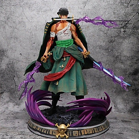 Mô hình Zoro áo choàng đẫm m.á.u cao 35cm- siêu đẹp