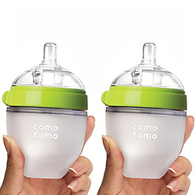 Fullbox Hộp 2 Bình Sữa Comotomo 150ml Xanh